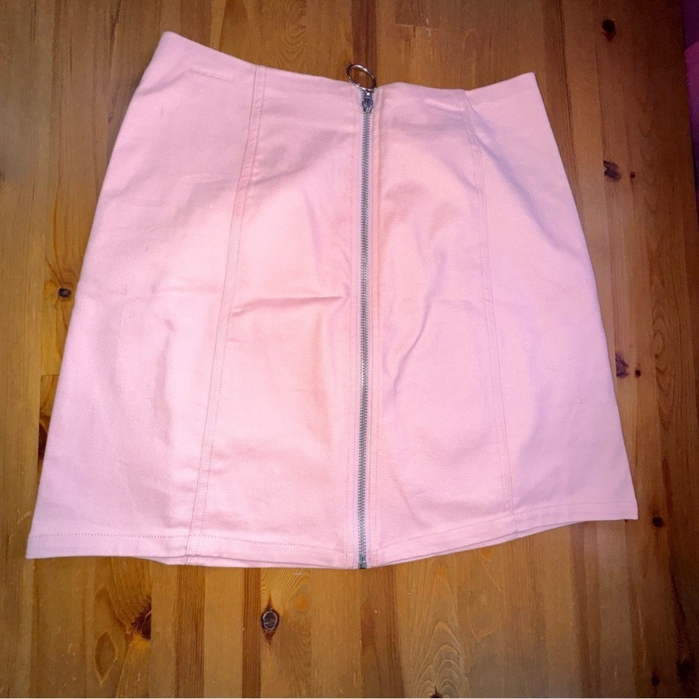 Blue rain mini skirt